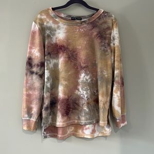 Kim & Cami pink tie dye crew neck sweatshirt